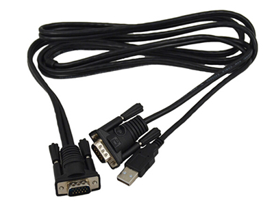 联鸿泰  KVM切换器配线 带USB共用键盘鼠标显示器 1.8米3米5米USB一体KVM连接线