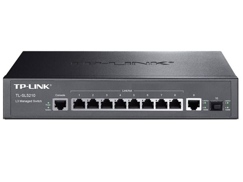 TP-LINK TL-SL5210 千兆上聯三層8口百兆網管型寬帶以太網交換機