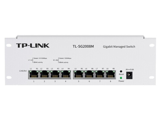 TP-LINK全千兆Web網管交換機交換模塊 TL-SG2008M 8口千兆