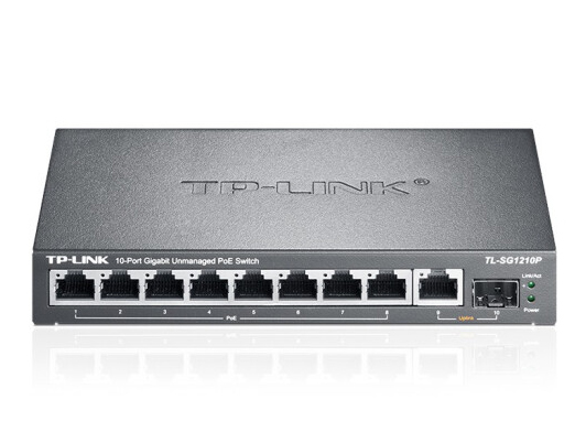 TP-LINK TL-SG1210P 普聯8口千兆PoE交換機 監控供電器