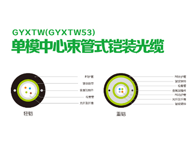 康达  GYXTW(GYXTW53)单模中心束管式铠装光缆