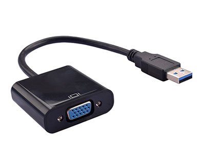帝辛 USB转VGA转换器投影仪转换线USB3.0转VGA接口外置显卡扩展显示屏