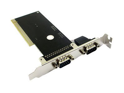 帝辛电脑PCI串口卡2口PCI-E转COM九针扩展RS232双接口工控设备刻字机