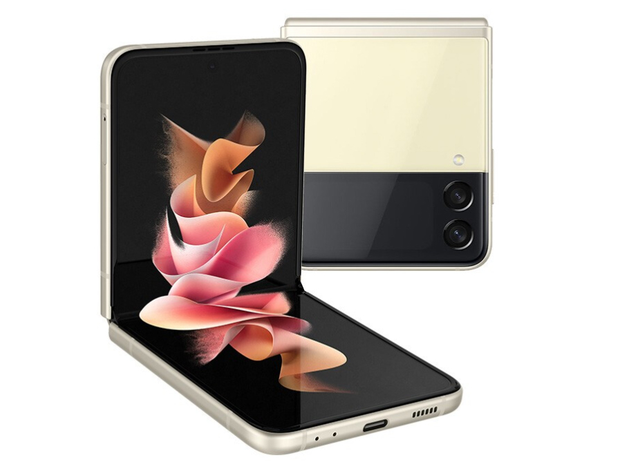 三星 SAMSUNG Galaxy Z Flip3 5G（SM-F7110）折疊屏 雙模5G手機 PX8防水 8GB+128GB米色 月光香檳