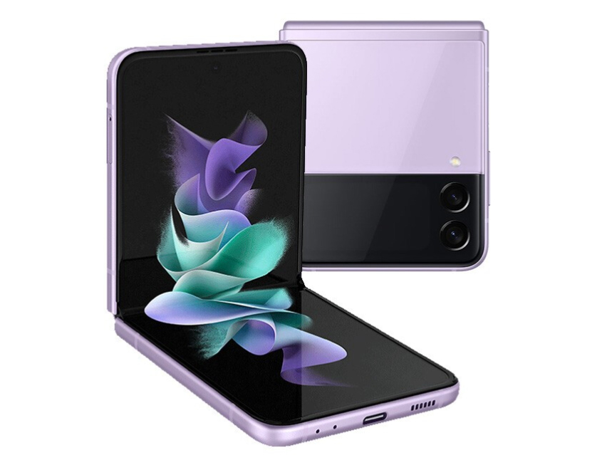 三星 SAMSUNG Galaxy Z Flip3 5G（SM-F7110）折疊屏 雙模5G手機 IPX8防水8GB+128GB紫 夢境極光