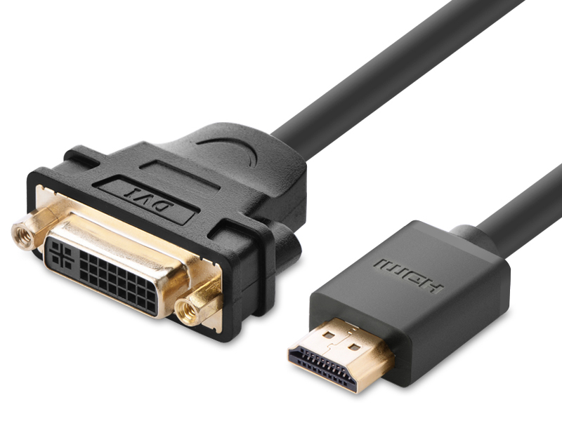 绿联 20136 HDMI公转DVI母转接短线