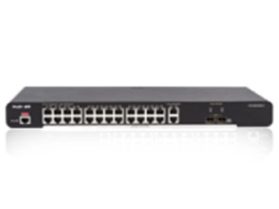 睿易   RG-NBS2028G-S	二层网管交换机，交换容量192Gbps，包转发率42Mpps；24口10/100/1000M自适应电口交换机，固化2个10/100/1000M电口和2个SFP千兆光口；支持DHCP snooping、端口镜像、VLAN、端口隔离以及MACC云平台统一管理。
