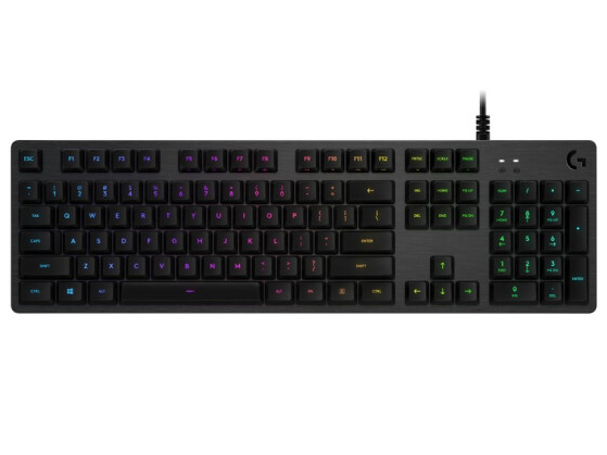  罗技（G）G512机械键盘 有线机械键盘 游戏机械键盘 全尺寸 RGB背光机械键盘 吃鸡键盘 罗技G C轴
