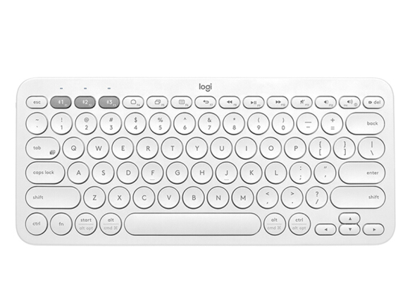 罗技（Logitech）K380 键盘 无线蓝牙键盘 办公键盘 女性 便携 超薄键盘 笔记本键盘 芍药白