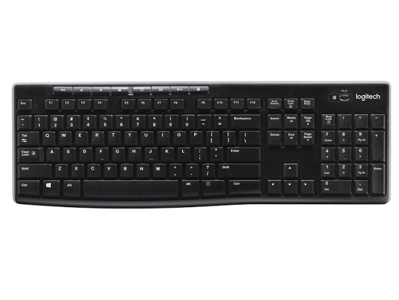 罗技（Logitech）K270 键盘 无线键盘 办公键盘 优联 笔记本键盘