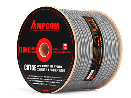 安普康AMPCOM超五类工程网线0.512mm 无氧铜芯双绞线CAT5e非屏蔽箱线 家装网络监控布线305米 1AMC5E51305