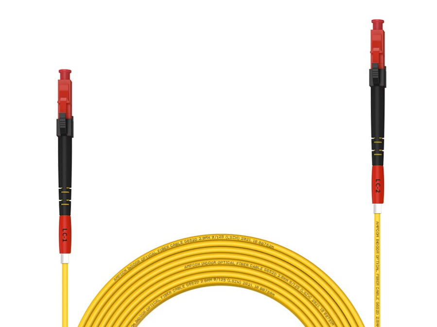 安普康AMPCOM 电信级光纤跳线 LC-LC单模单芯入户光纤线 9/125低烟无卤LSZH外被 收发器尾纤1米 ASM1LC001