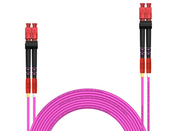 安普康AMPCOM 电信级光纤跳线 LC-LC多模万兆OM4双芯2.0光纤线 50/125低烟无卤外被收发器尾纤5米 AOM42LC005