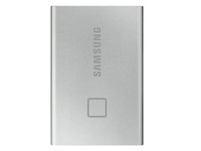三星 500GB Type-c USB 3.2 移动固态硬盘（PSSD） T7 Touch 银色 NVMe传输 1050MB/s 指纹识别