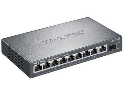 TP-LINK 全千兆Web网管PoE以太网云管理交换机监控网络集线分线分流器 TL-SG2210PT 家用