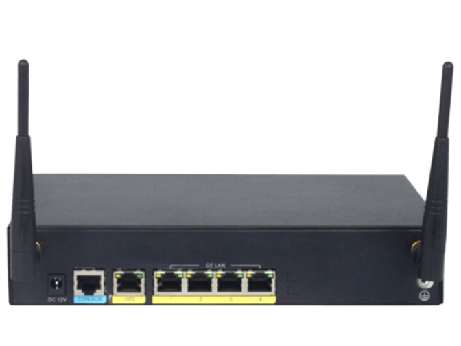 華三MSR930-WiNet-W1*GE(WAN)+4*GE(LAN/WAN)；1*USB2.0 支持3/4G Modem擴展；1*AUX/Con；支持WLAN 802.11 b/g/n；
