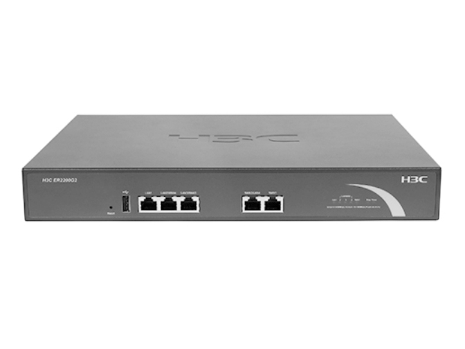 華三SMB-ER2200G22*GE(WAN)+3*GE(LAN/WAN);1*USB；管理Mini AP 50個；
