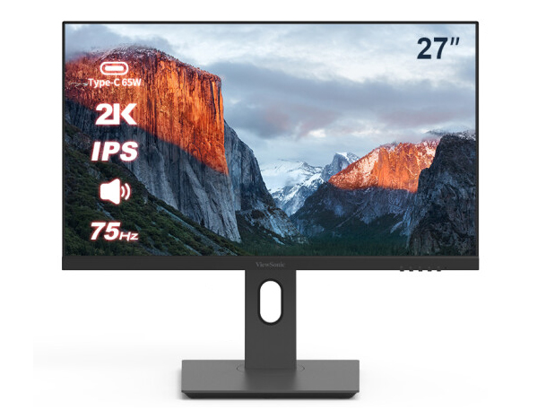 优派 VX2762 27英寸 2K高清 IPS HDR 75hz Type-C反向65W充电 USB拓展 音箱爱眼滤蓝光不闪屏旋转升降电脑显