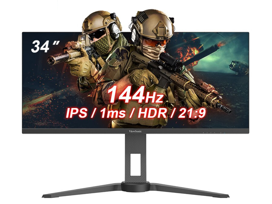 优派 VX3418 34英寸2K显示器IPS窄边21:9WQHD平面带鱼屏电竞小金刚1ms 升降显示器144Hz专业游戏电竞HDR显示