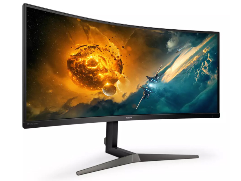 飞利浦 345M2CRZ 34英寸 曲面电竞显示器 WQHD 165Hz HDR 分屏升降办公 带鱼屏直播大屏PS5游戏娱乐显示屏