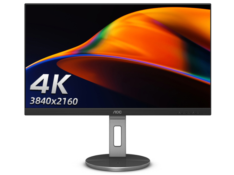AOC  27N3C 27英寸 IPS HDR Type-C接口65W 双向旋转升降 内置音箱 自动方向感应 手机直播 液晶电脑显示器