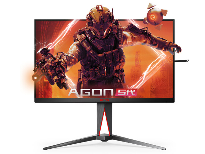 AOC AGON5代  AG275QXE 27英寸 2K 170Hz IPS广色域 HDR400 快速液晶1ms 双向旋转升降 PS4游戏电竞电脑显示