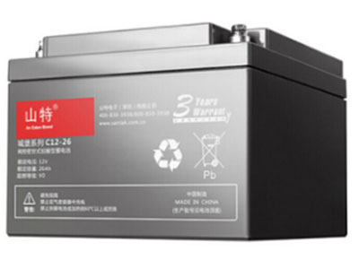 山特 UPS不间断电源 城堡系列 电池免维护机 房服务器专用阀控式铅酸蓄电池 C12-26AH