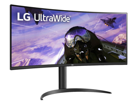 LG 34英寸曲面屏 准4K液晶显示器 内置音箱 21:9超宽带鱼屏 160Hz游戏电竞小金刚HDR 升降底座 34WP65C-B