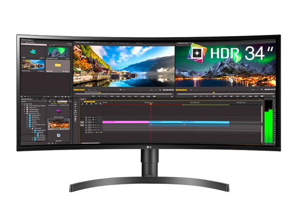 LG 34英寸曲面屏 准4K 21:9带鱼屏 IPS面板 PBP功能 内置音箱 10.7亿色 设计师 游戏电竞 液晶电脑屏幕34WL85