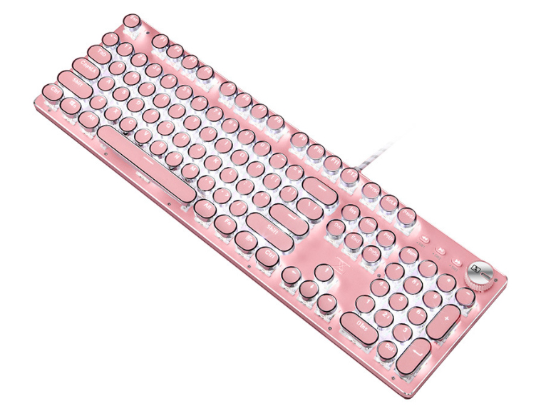 新盟 KB1000粉色機械鍵盤