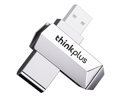 聯想（thinkplus）32GB USB3.0 U盤 TPU301高速全金屬360度旋轉電腦車載兩用優盤珍珠鎳色 防震抗壓