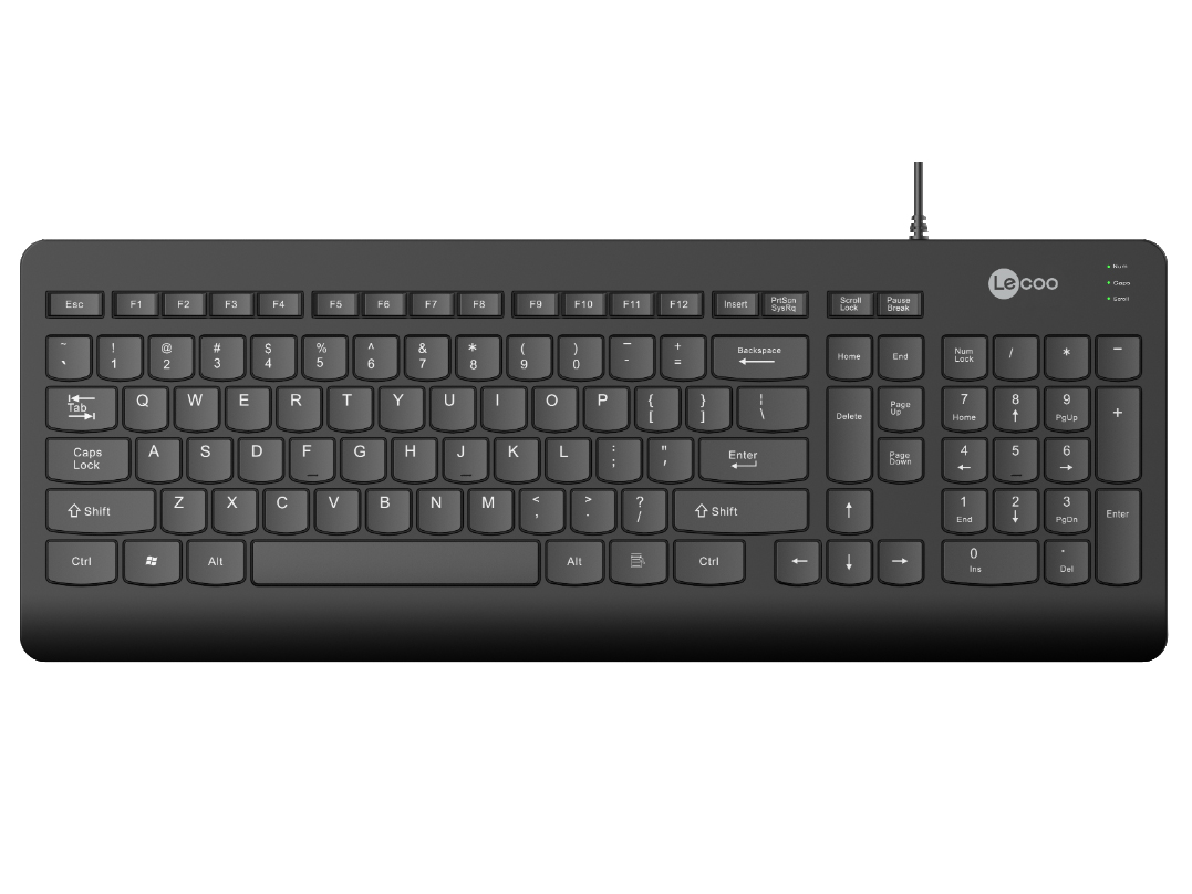聯想（Lenovo）來酷  KB103  有線鍵盤  設計緊湊，高效，舒適的打字體驗