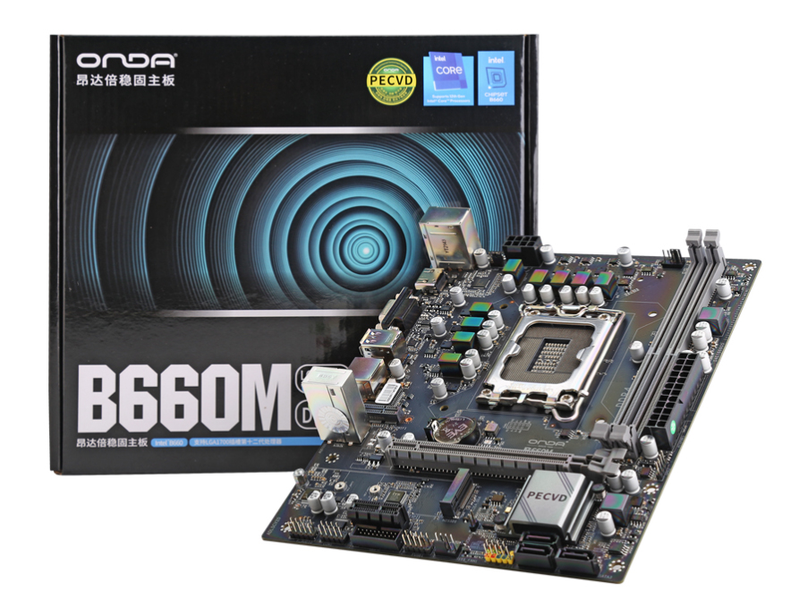 昂达B660M台式电脑主板LGA1700针双通道ddr4内存条支持m.2wif