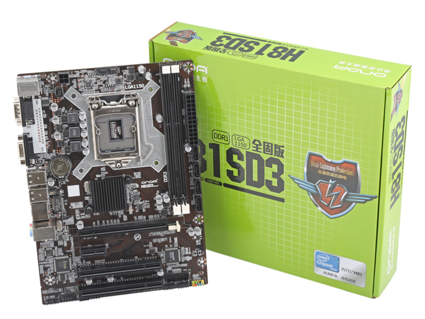 昂达主板H81SD3全固版电脑主板1150台式机DDR3通道内存