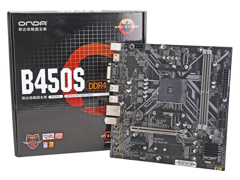 昂达B450S电脑台式机主板AM4接口1/2/3代CPU内存条DDR4支持m.2