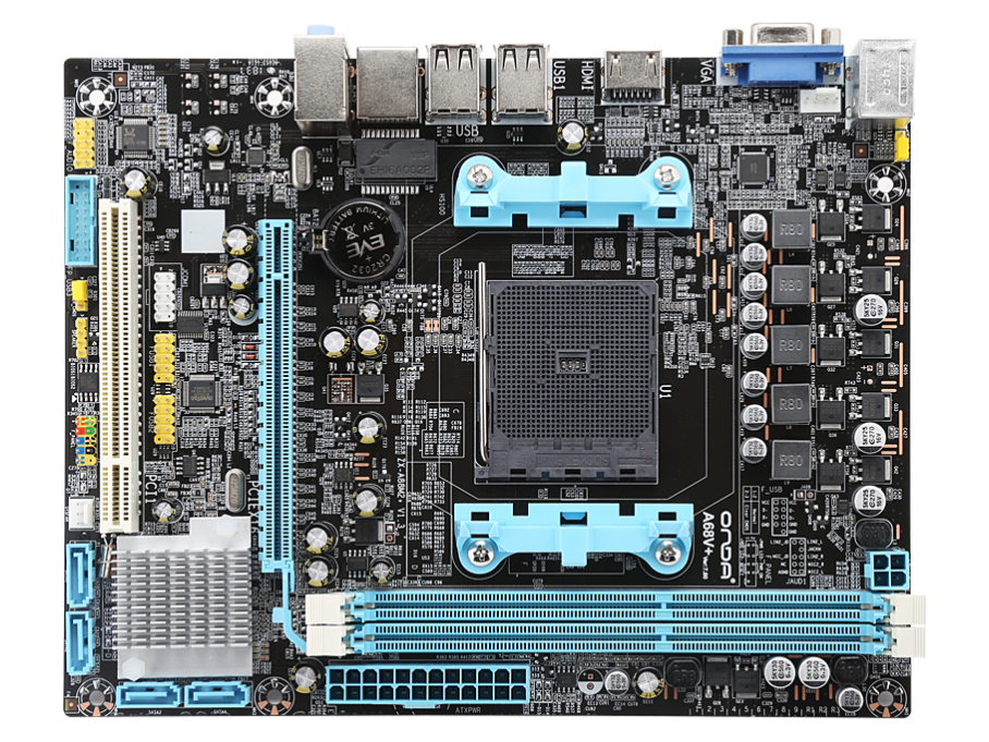 昂达主板A68V+电脑主板台式机DDR3双通道主板支持AMD FM/FM2+系列