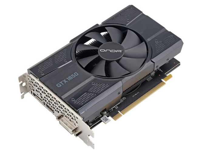 昂达（ONDA）GTX1650典范4GD5 1665MHz/8000MHz 4G/128bit GDDR5 PCI-E 3.0游戏显卡