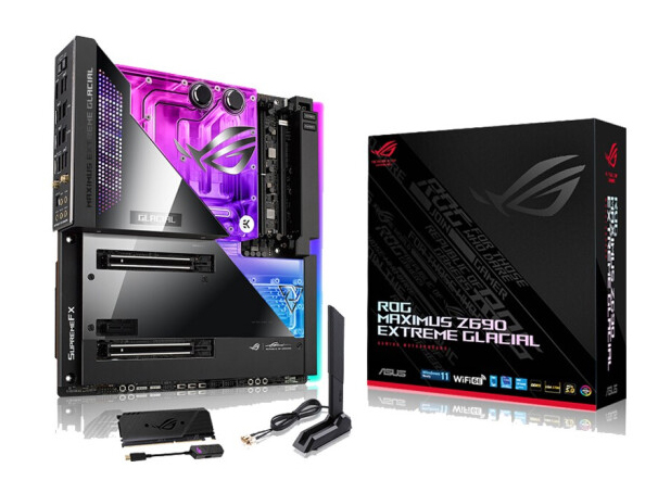 玩家国度 ROG MAXIMUS Z690 EXTREME GLACIAL 冰川版主板 支持内存 D DR5 CPU 12900K（LGA 1700)