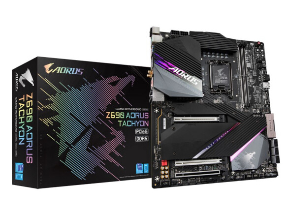 技嘉（GIGABYTE） AORUS Z690钛雕电脑游戏主板 支持英特尔12代 DDR5内存 Z690 AORUS TACHYON 钛雕