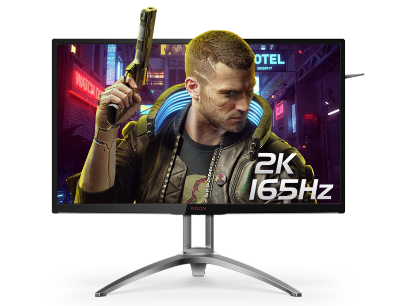 AOC AG322QX 31.5英寸 2K显示器165Hz 1ms HDR 10.7亿色 IPS 电竞显示屏