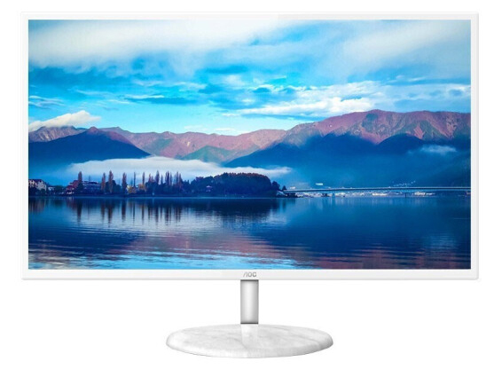 AOC Q32N2S 31.5英寸电脑显示器 2K高清 75Hz IPS广视角 低蓝光不闪屏时尚窄边 典雅质白 家用办公显示屏