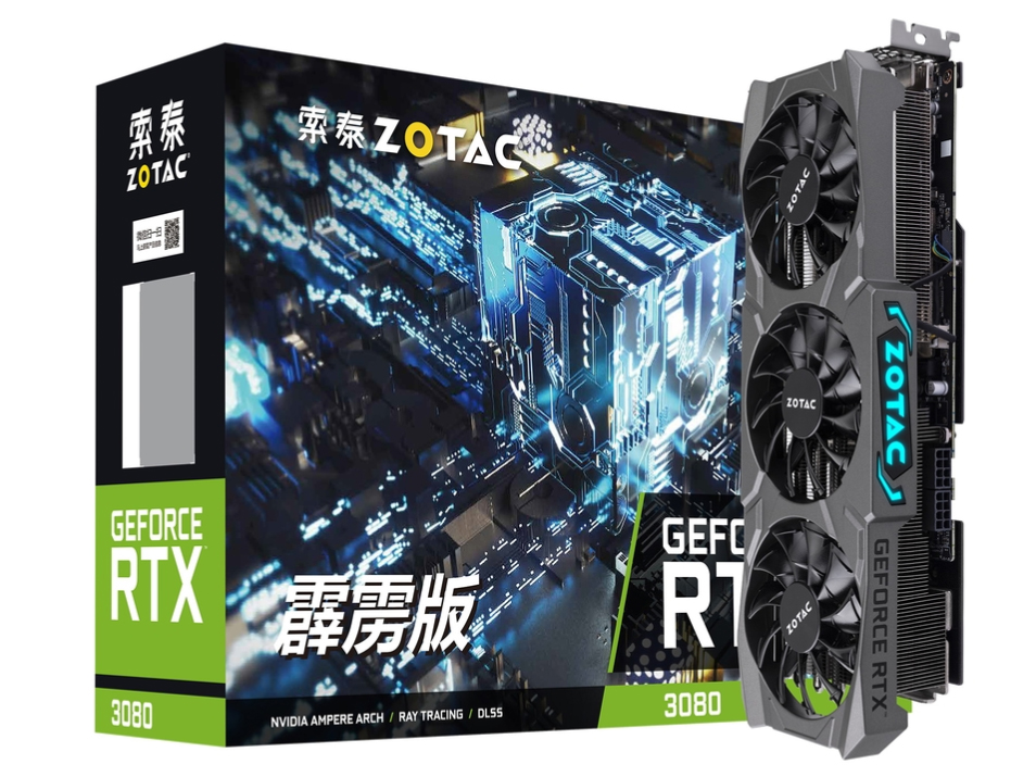 索泰 RTX 3080-10G6X 霹雳版GE HA