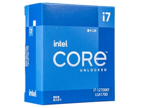 intel/英特尔12代酷睿i7-12700KF盒装处理器 12核心20线程电脑CPU