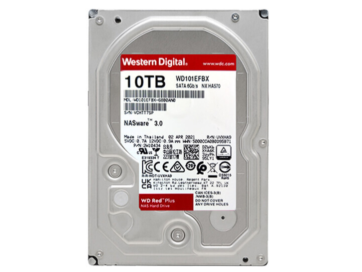 西数 WD100EFAX 10T 红盘