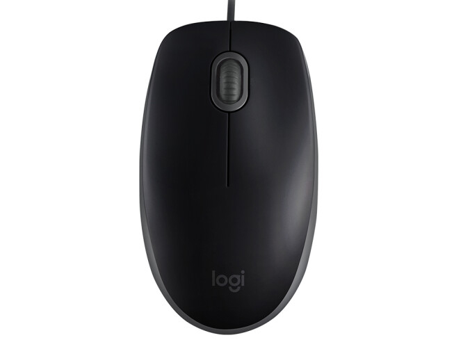 羅技（Logitech）M110 鼠標 有線鼠標 辦公鼠標 輕音鼠標 對稱鼠標 黑色