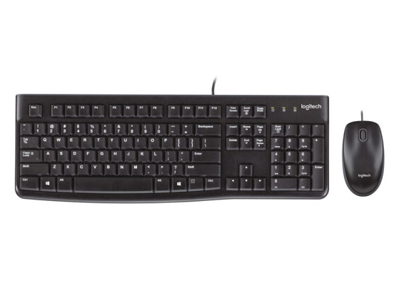罗技（Logitech）MK120有线键鼠套装 黑 /白