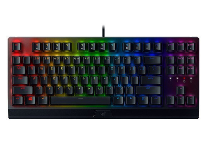 雷蛇 Razer 黑寡婦蜘蛛V3競技版 機械鍵盤 87鍵 電腦游戲電競 RGB背光 綠軸