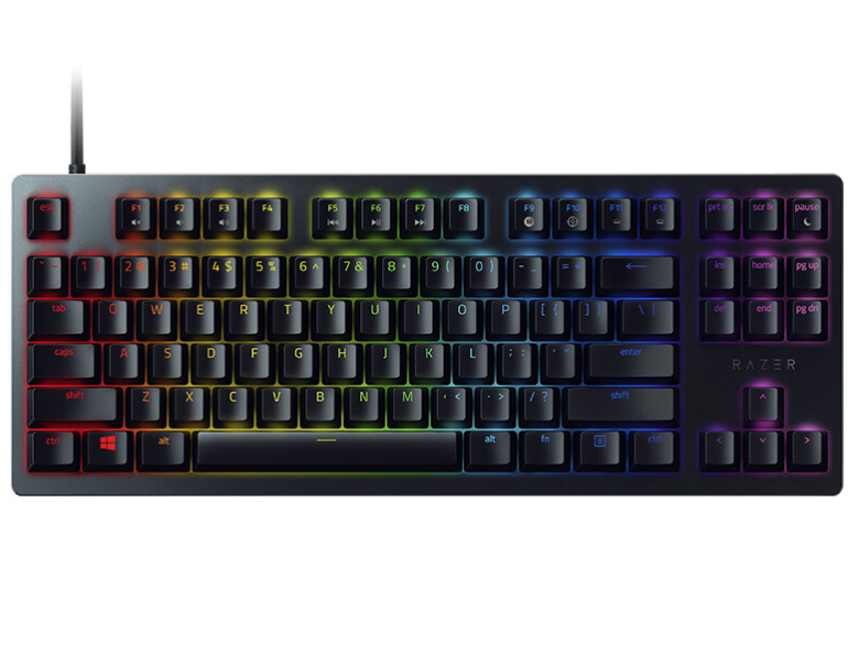 蛇 Razer 獵魂光蛛競技版 線性光軸 機械鍵盤 EDG同款鍵盤 有線鍵盤 游戲鍵盤 87鍵 RGB幻彩 電競 黑色
