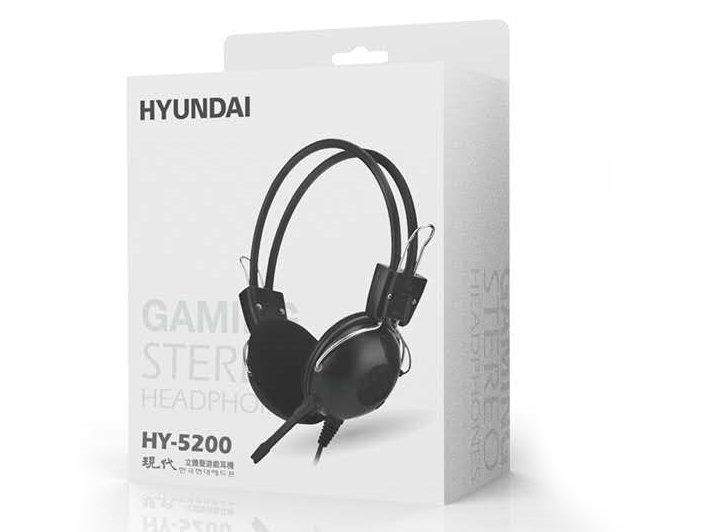 韩国现代 H5200 耳机 双插黑色