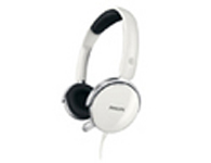 飞利浦耳机|HM7110|3m|3.5|时尚苹果白，独有可拆卸卸的透明耳罩|直插式线控，40毫米铷磁扬声器|迷你麦克